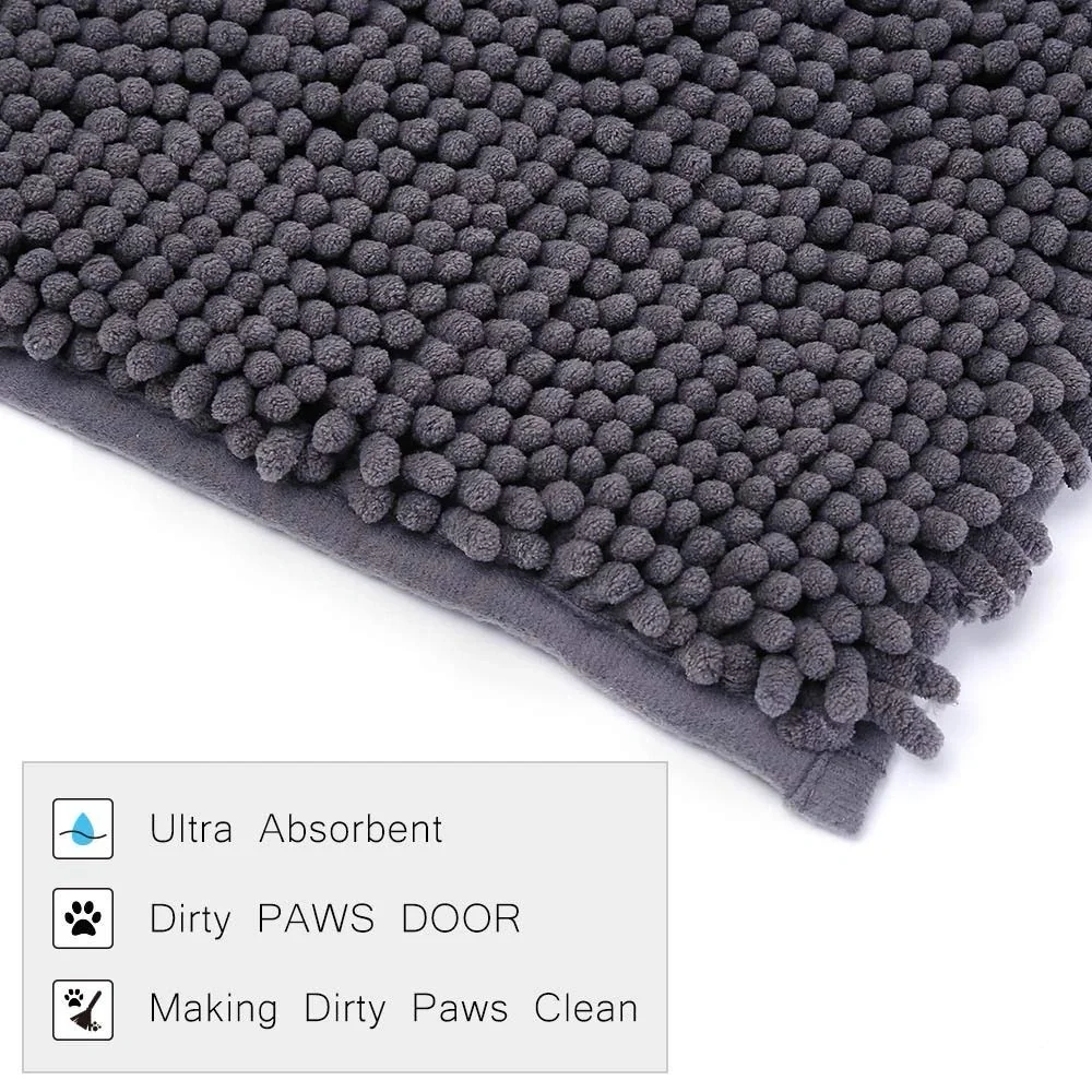 Grey Area Rugs 3x5 feet Mats Gray Indoor Shaggy Ultra Soft Water Absorbent